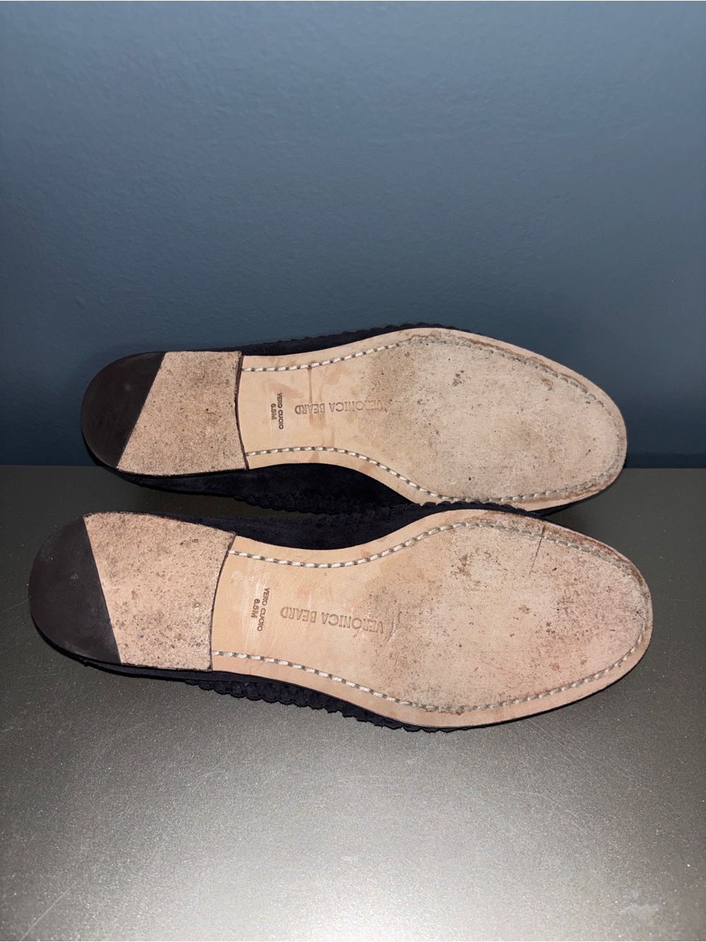 Veronica Beard Women's Penny Woven Suede Loafers - Picture 6 of 6